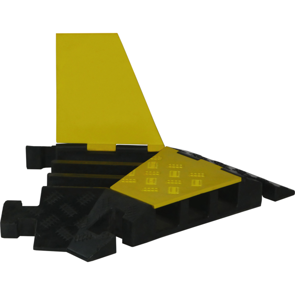 Protective ramp | system A | Angle with adapter ( to the left )dimensions: 620 x 600 x 75 mmdimensions of the diffuser channels: 3x 60 x 50 mm
